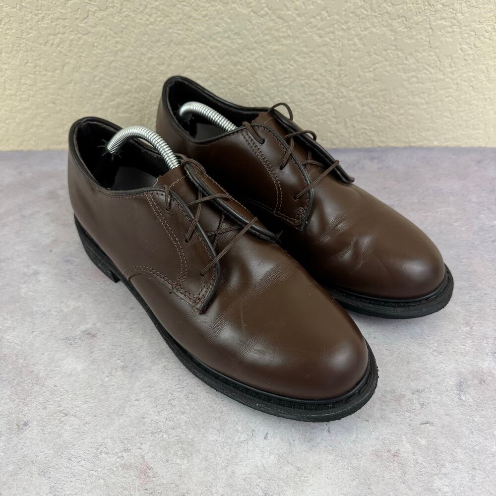 CAPPS US Army Oxford Dress Shoes Brown Leather 90106-A Mens 8.5 EW X-Wide USA
